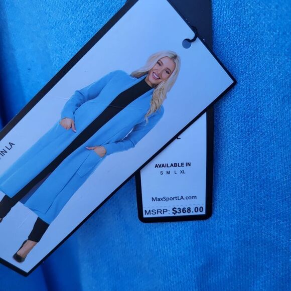 NWT $368 Maxport ocean blue cardigan - Picture 2 of 5
